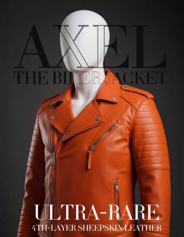 BIKER JACKET ( ORANGE )