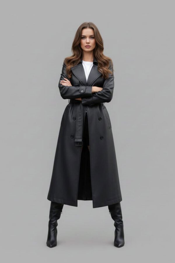 LEATHER TRENCH COAT