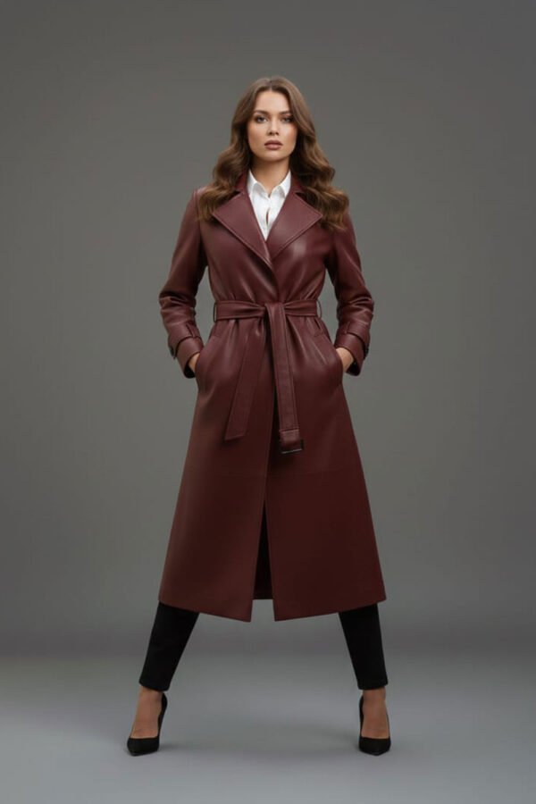 LEATHER TRENCH COAT