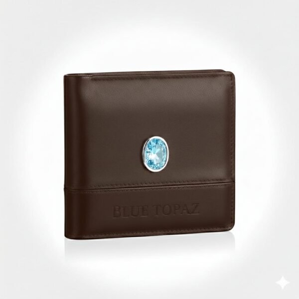 The “Topaz Azure” Heritage Wallet ( Dark Brown )