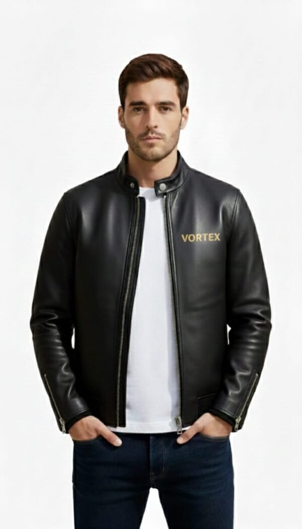 VORTEX MINIMAL LEATHER JACKET